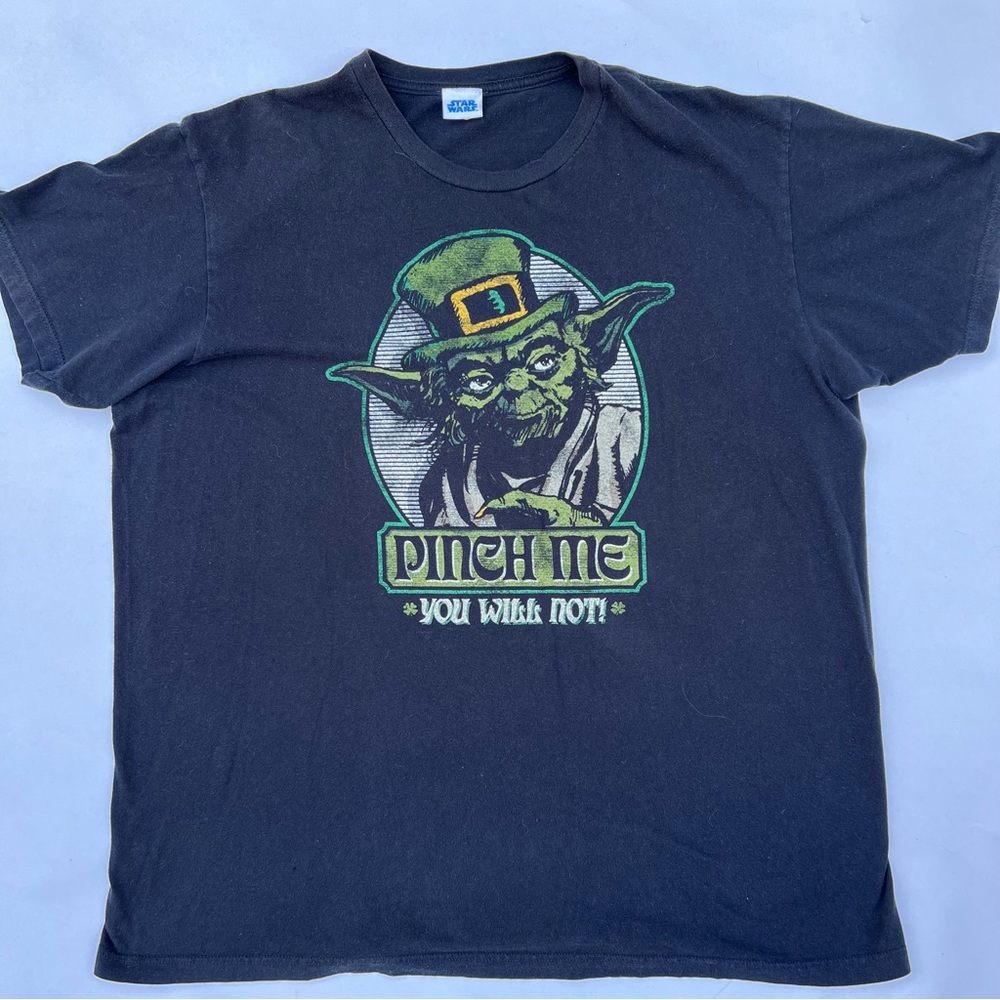 Star Wars Yoda pinch me Irish gnome t‎ shirt size xlarge